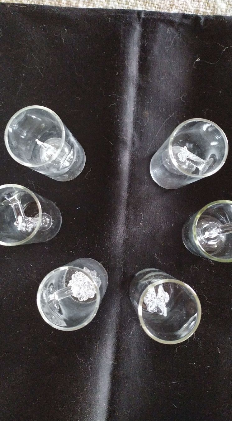 Bicchieri: Six Vintage Handmade Shot Glasses. – Nuovo e nell'imballaggio originale da Hinwil venduto da Ehretstock8