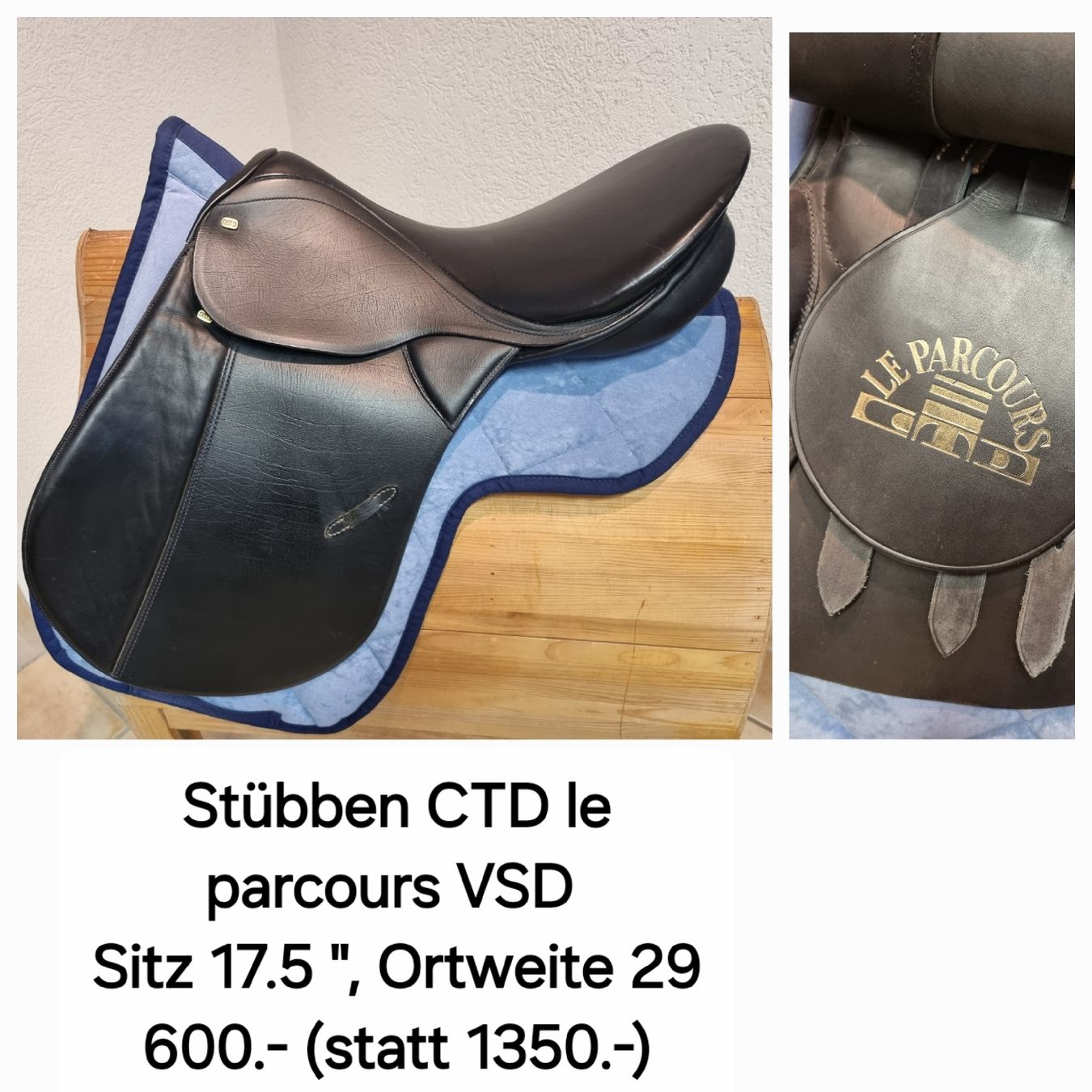 Selle & Accessori: Stübben CTD  Sattel Le Parcours VSD, neu – Nuovo (secondo la descrizione) da Pratteln venduto da wuhrli