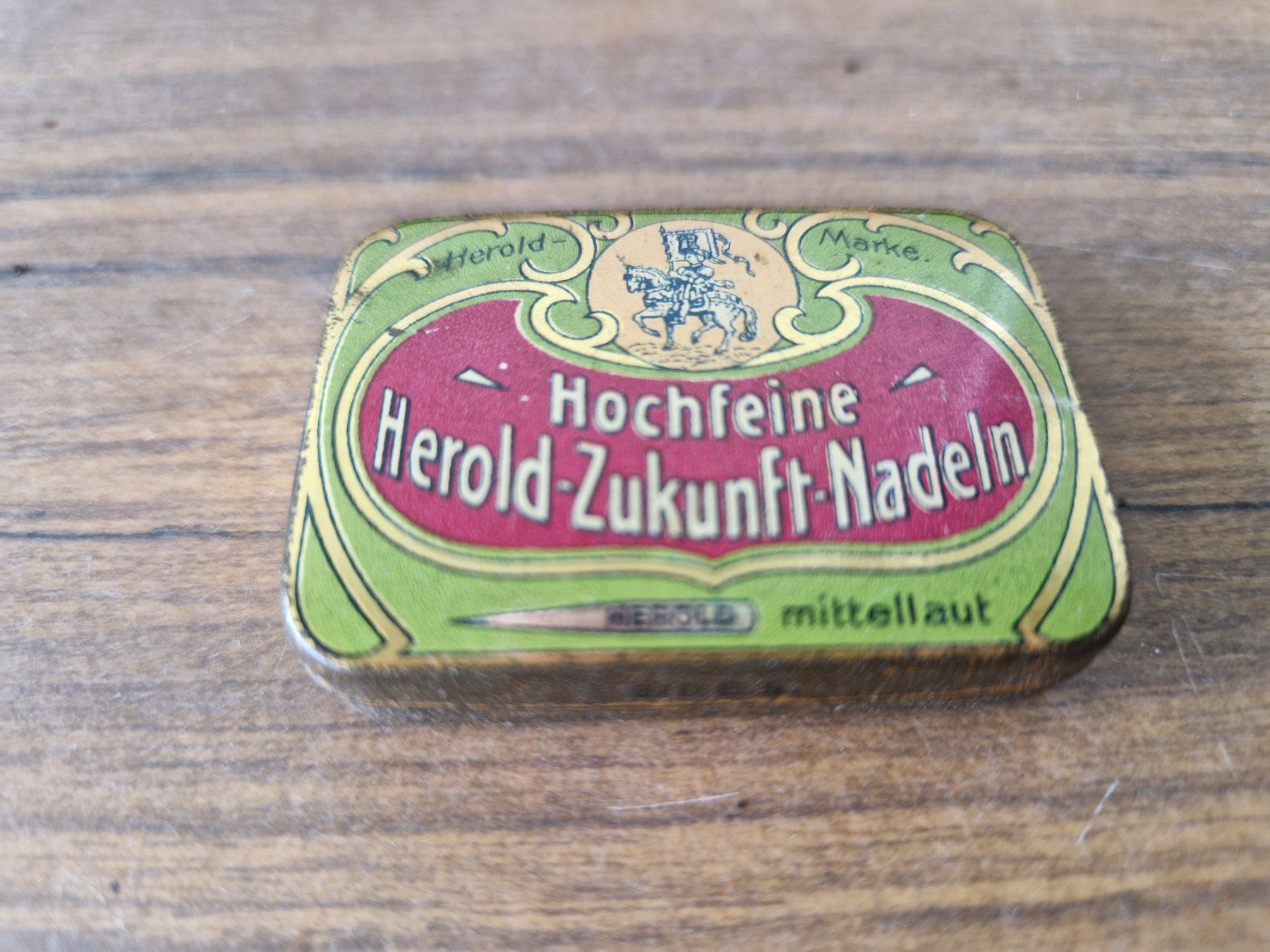 Barattoli: Antike Blechdose Grammophonnadeln Herold – Usato da Mörschwil venduto da antiksalon 1