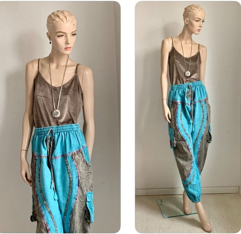 Hosen: Ethno Pluderhose mit Top im Boho-Stil – Gebraucht aus Kloten von Nephty