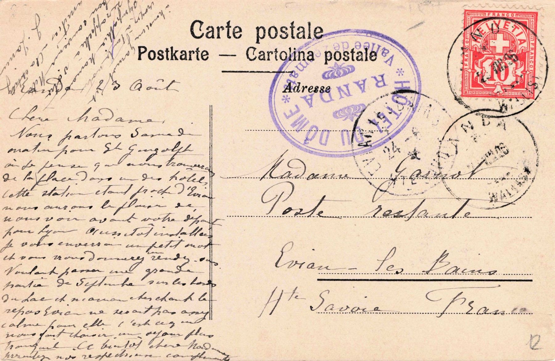 Cartoline postali: Chalets im Zermaftertal – Usato da Biasca venduto da Blenio71 1