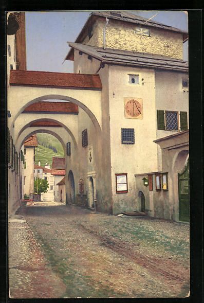 Cartoline postali: AK Zuoz, Altes Tor mit Durchblick – Usato da Berlin venduto da bartko-reher