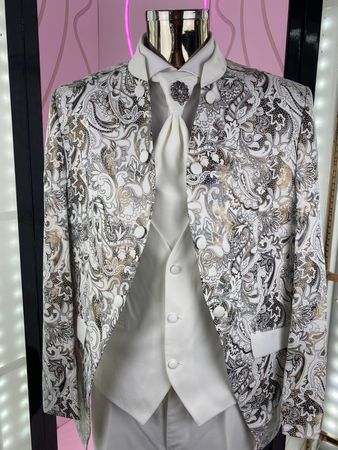 NEU Herren Hochzeitsanzug / Bräutigamanzug 3-teilig – Weiss