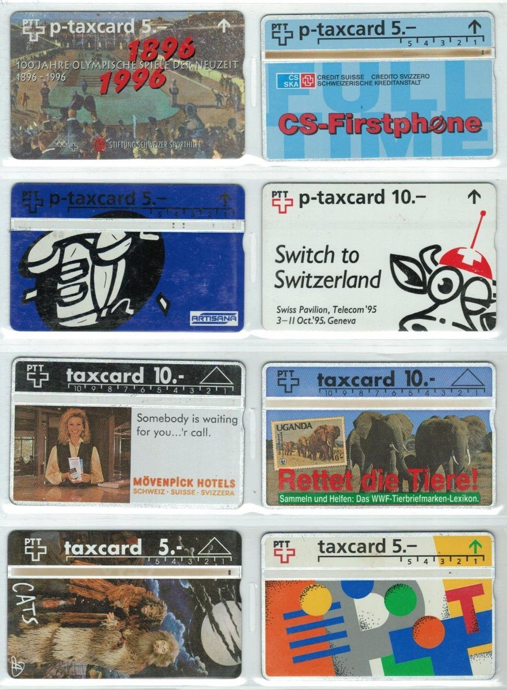 Telefon- & Taxkarten: 8 Taxcards – Gebraucht aus Zürich von Tolima194