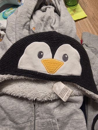 gefütterte Pinguin Mütze, Grösse 41 Top Zustand