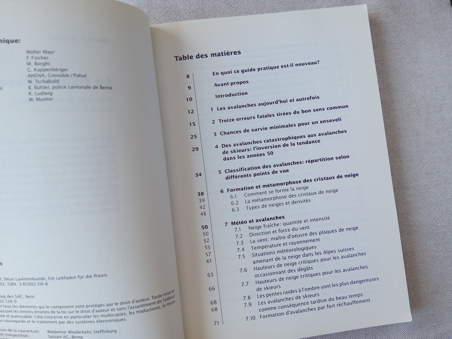 Libri: Le risque d’avalanches - Guide pratique - Werner Munter – Usato da Fribourg venduto da Werkt 1