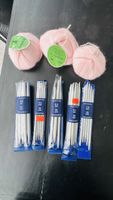 Stricknadel-Set Novita 6-10mm und Wolle Ango-Kid rosa