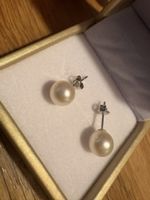 Akoya Perlenohrstecker, 18K Weißgold