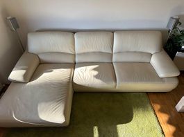 ✨ Bequemes L-Sofa in Creme/Weiss – gepflegt & zeitlos ✨