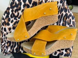 Leder Pantolette Wildleder - 2 Mal getragen - Fior di Lucia