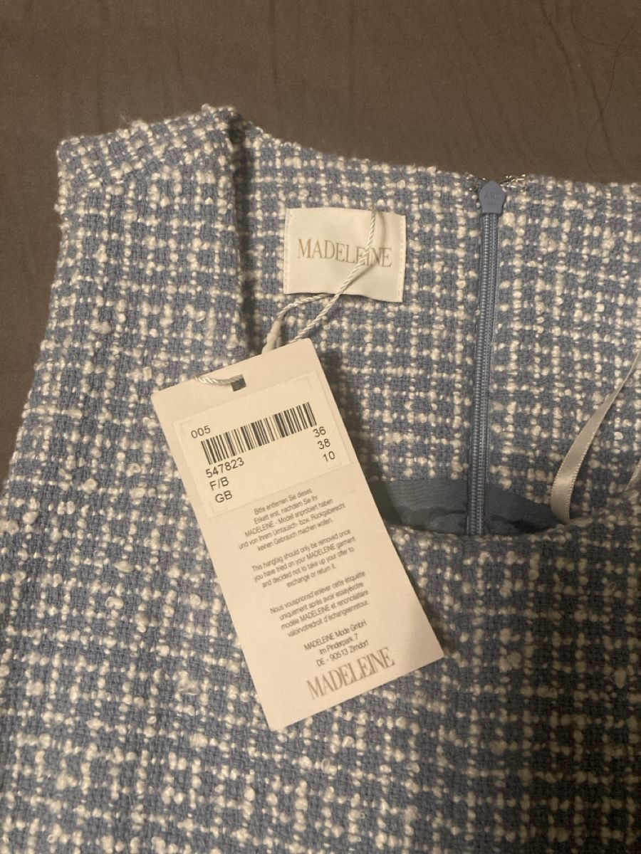 Madeleine Kleider: Schickes Tweed Sommerkleid Gr. 36 hellblau/weiss – Neu und originalverpackt aus Uitikon Waldegg von sarab6928 1