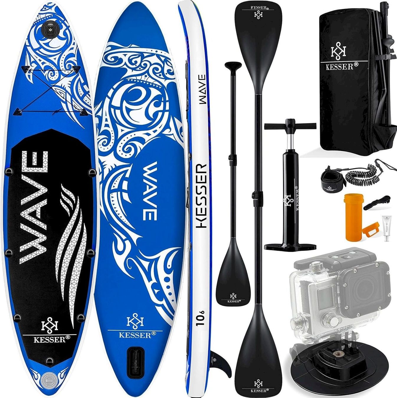 Surf: KESSER Aqua SUP Board Set 320cm blau – Nuovo e nell'imballaggio originale da Bottighofen venduto da zaap