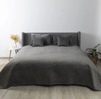 Tagesdecke VELURE 220*240 cm(ohne Dekokissen) Grau