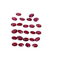 6-7x Grenats Rhodolites 20 ct - 10x8mm CERTIFICAT 2'080.- Fr
