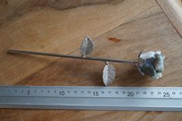 Rose   23cm  aus  Moosachat   Wunderschön