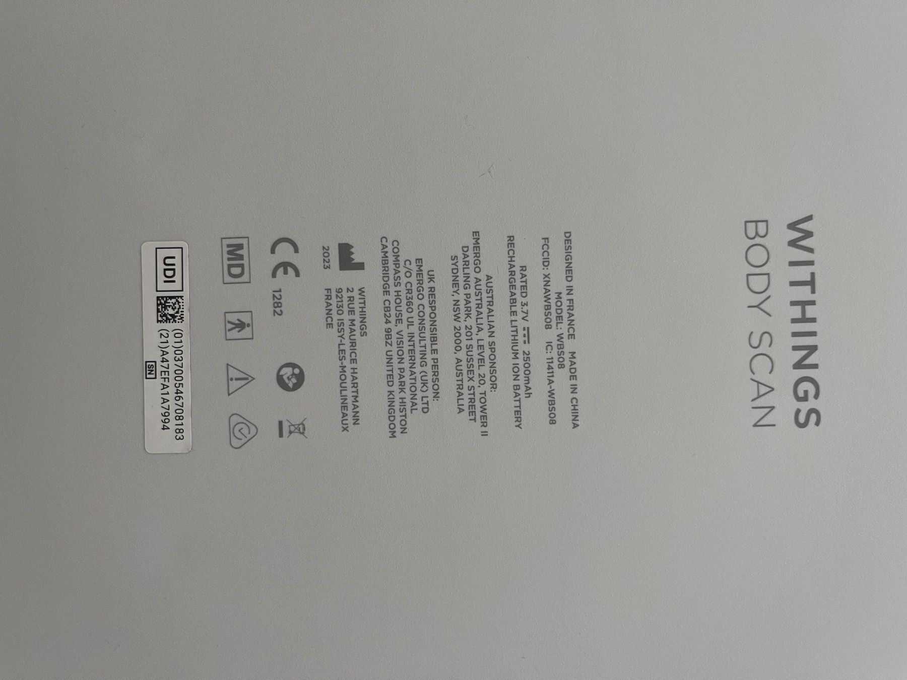 Withings Personenwaagen: Withings Body Scan Waage – Gebraucht aus Zürich von les_5gnx 3