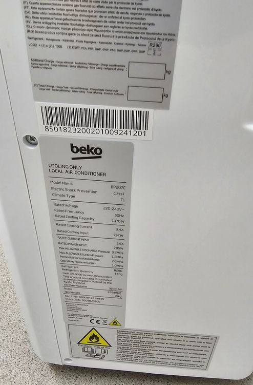 Beko Condizionatori: Mobile Klimaanlage BEKO BP207C – Usato da Bärau venduto da SWX 4