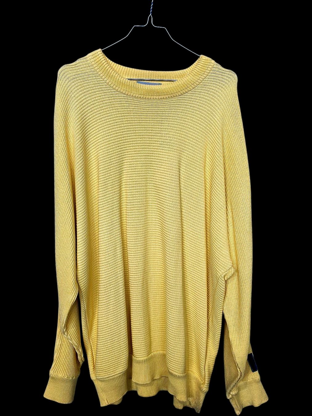 Carlo Colucci Maglioni & Felpe: Carlo Colucci Gelber Rippstrickpullover - Oversize-Passform – Usato da Zug venduto da vinokilo 1