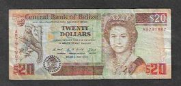 Belize  20  Dollars  1990  Gebraucht