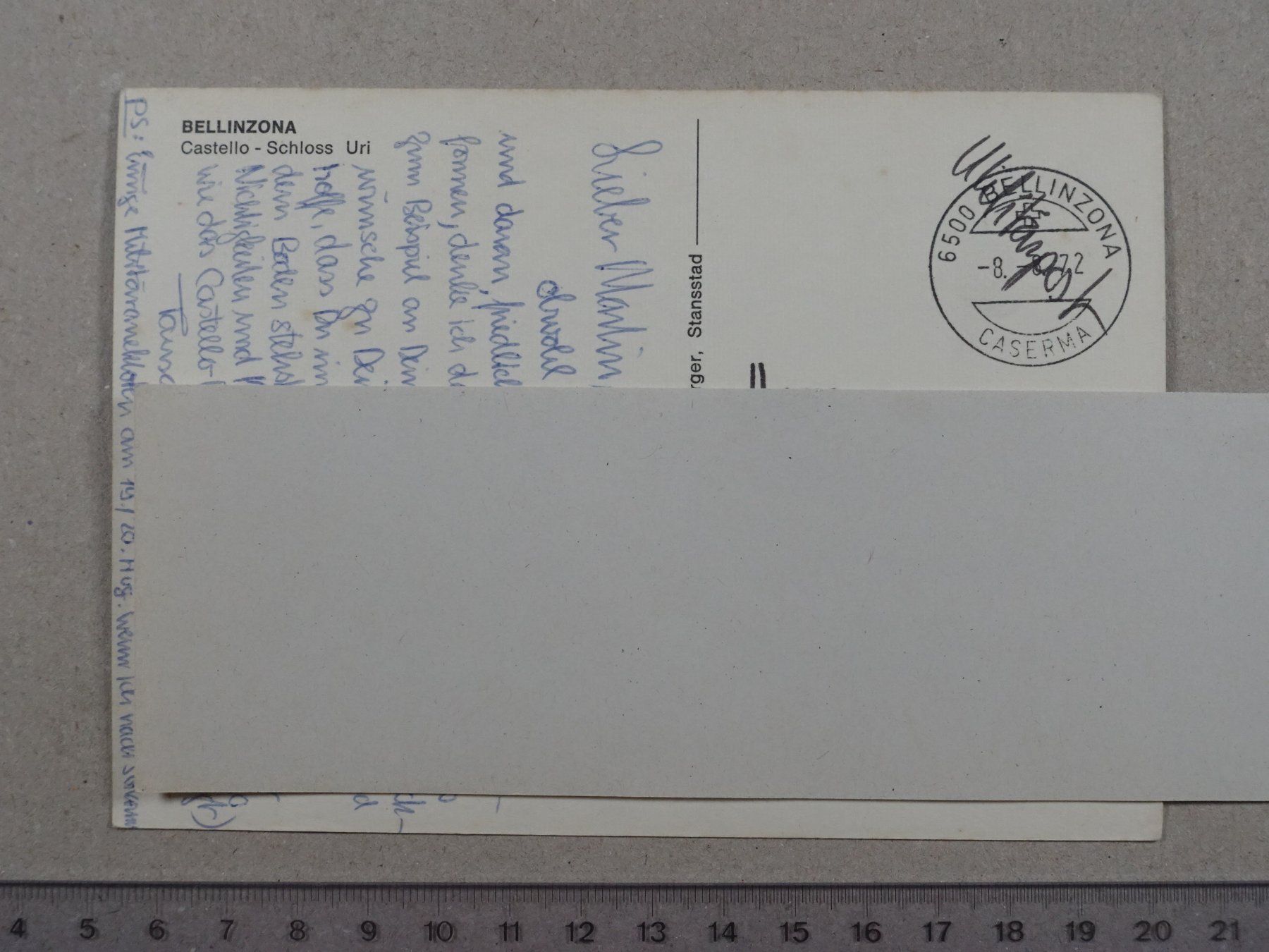 Cartes postales: Bellinzona, Feldpost, 1972 – D'occasion à Lenzburg par fh1 1