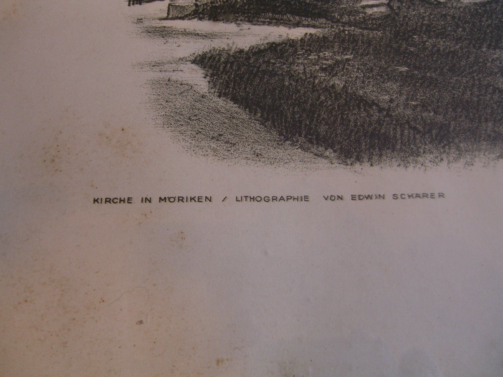 Grafica & Litografie: Kirche Möriken, Lithographie Edw.Schärer – Usato da Winterthur venduto da Gaia 6