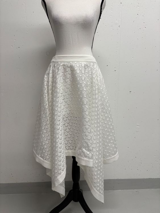 Ted Baker Weisser Rock mit Muster asymmetrisch, Gr. 38. (Neu (gemäss ...