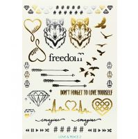 Temporär-Tattoos - Love & Peace 2