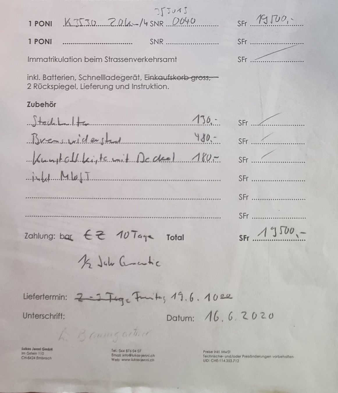Veicoli elettrici: Poni Lukas Jenni. – Usato da Embrach venduto da rezh 8