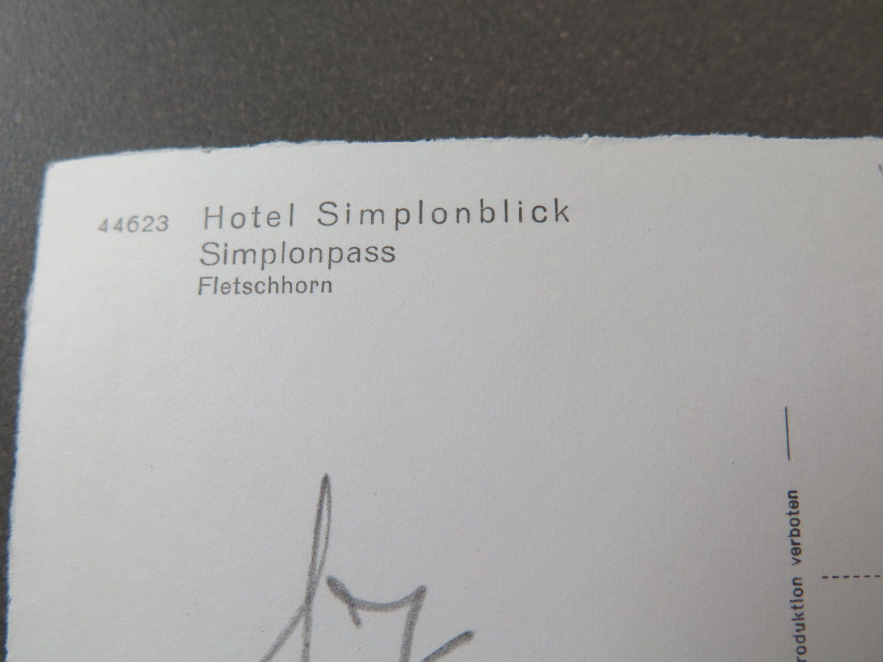 Cartoline postali: SIMPLON - HOTEL SIMPLONBLICK SIMPLONPASS – Usato da Wittenbach venduto da lipasal 3