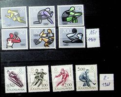 TCHÉCOSLOVAQUIE 2 SÉRIES NEUVES 1964-8. COTE  23.0 EUROS/T95