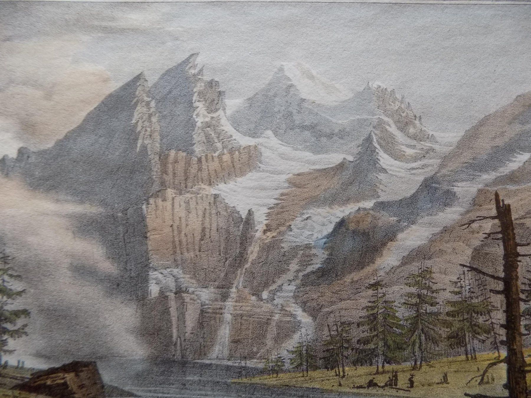 Stiche: Oeschinensee kolorierte Lithographie – Gebraucht aus Risch von Antikfee 8