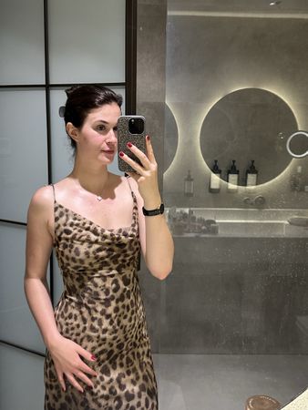 Kleid Zara Leo Print Netz Grösse M guter Zustand