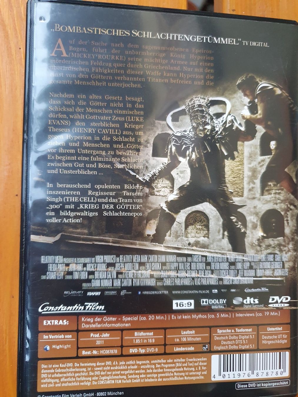 Tutti i DVDs: DVD Krieg der Götter – Usato da Hüttlingen venduto da Thurgi85 1