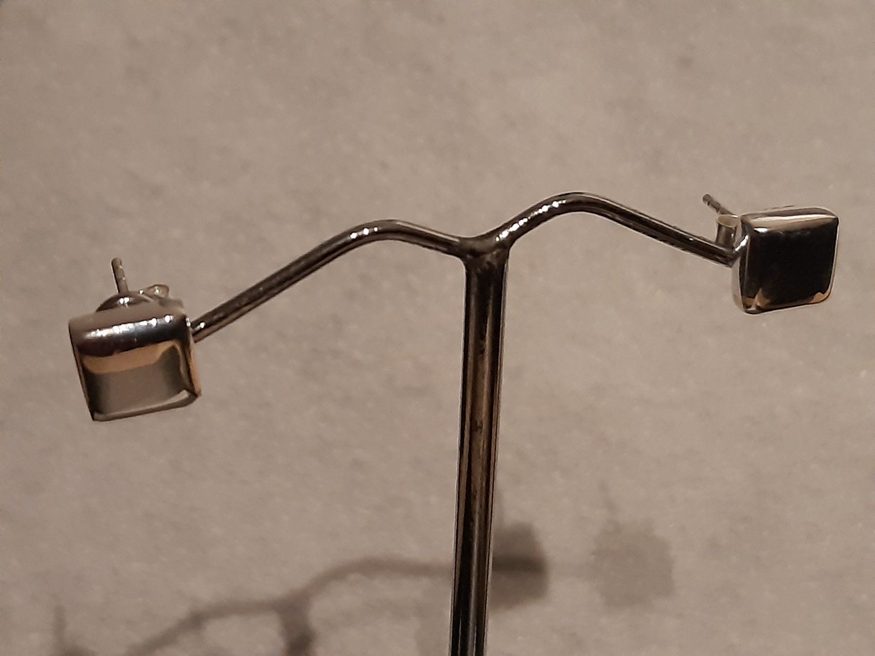 Orecchini pendenti & Orecchini a lobo: Ohrstecker Sterling Silber 925 - Square – Nuovo e nell'imballaggio originale da Einsiedeln venduto da My__Way 2