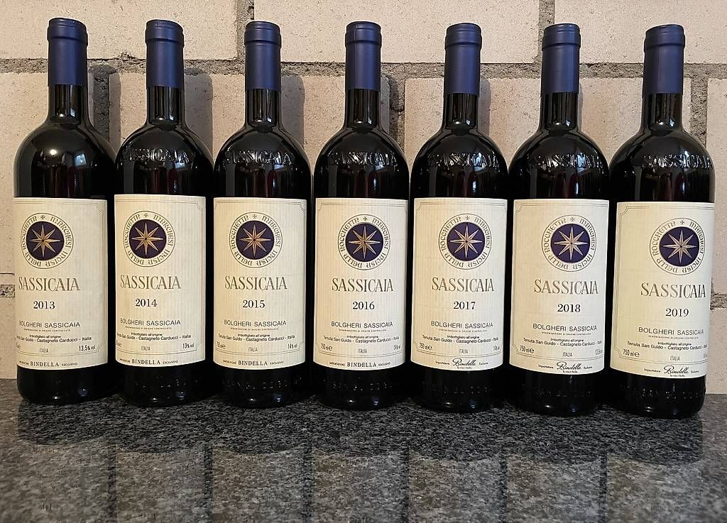 Sassicaia Vino: Sassicaia Vertikale 2013-2019 – Nuovo (secondo la descrizione) da Rotkreuz venduto da midi84