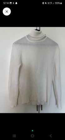 Rollkragenpullover, Elfenbein, Gr. M - Kuschelig & Warm!