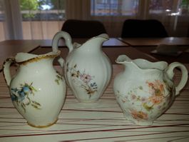 3 x anciens crémiers en porcelaine /alte Porzellan Rahmkanne