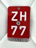 Velonummer Kanton Zürich von 1977