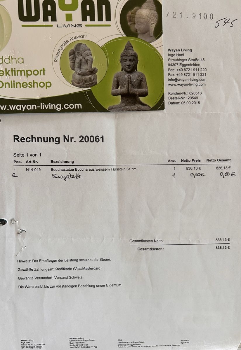 Sculptures & Statues: Schöne Buddha Stein-Statue – D'occasion à Berikon par Zimda 5