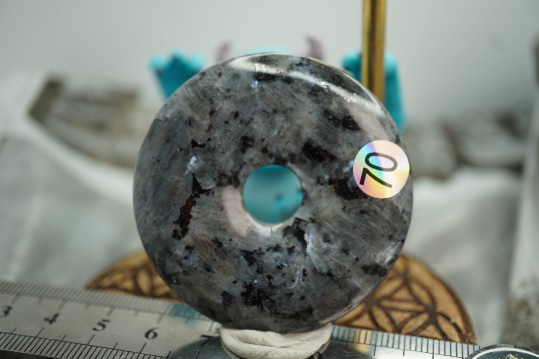 Minerali & Pietre curative: Lavrakit  Pi Scheibe  ca 50mm   ab  1.-     Räumung – Nuovo e nell'imballaggio originale da Eschenbach SG venduto da topstone 4