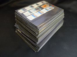 Schweizer Briefmarken Dubletten auf Steckkarten 1986-1993