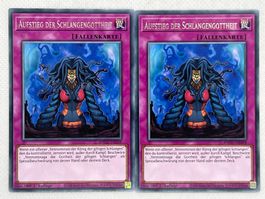 Yu-Gi-Oh! 2x Aufstieg der Schlangengottheit Karte Top!