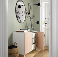 IKEA BESTÅ Sideboard / Kommode mit BJÖRKÖVIKEN Birkenfurnier