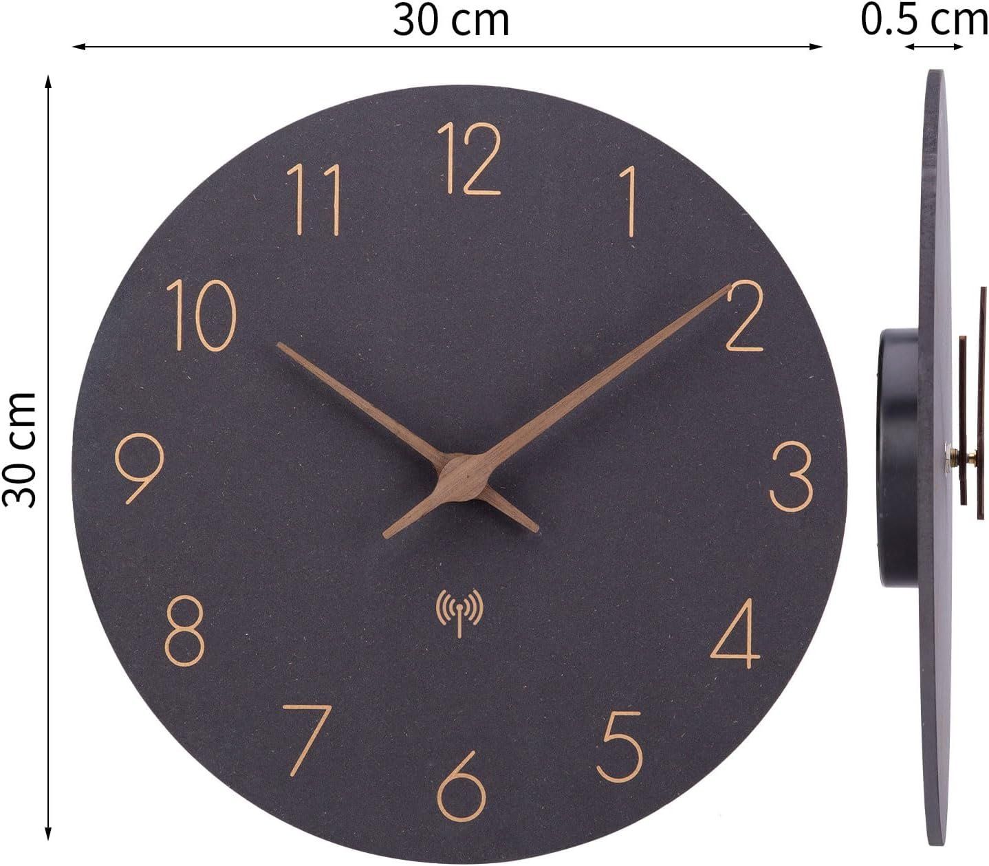 Orologi da terra & Orologi da parete: Funkuhr Ohne Tickgeräusche 30cm schwarz – Nuovo e nell'imballaggio originale da Nuglar venduto da SaleRitter 2