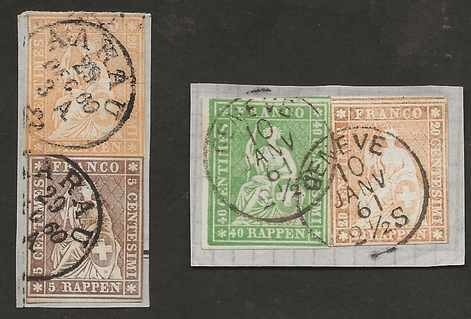 Alle Briefmarken: Schweiz 4 Strubel auf Briefteil – Gebraucht aus Au ZH von xelagreb01