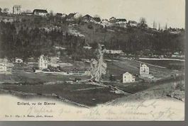 carte postale Evilard vu de Bienne