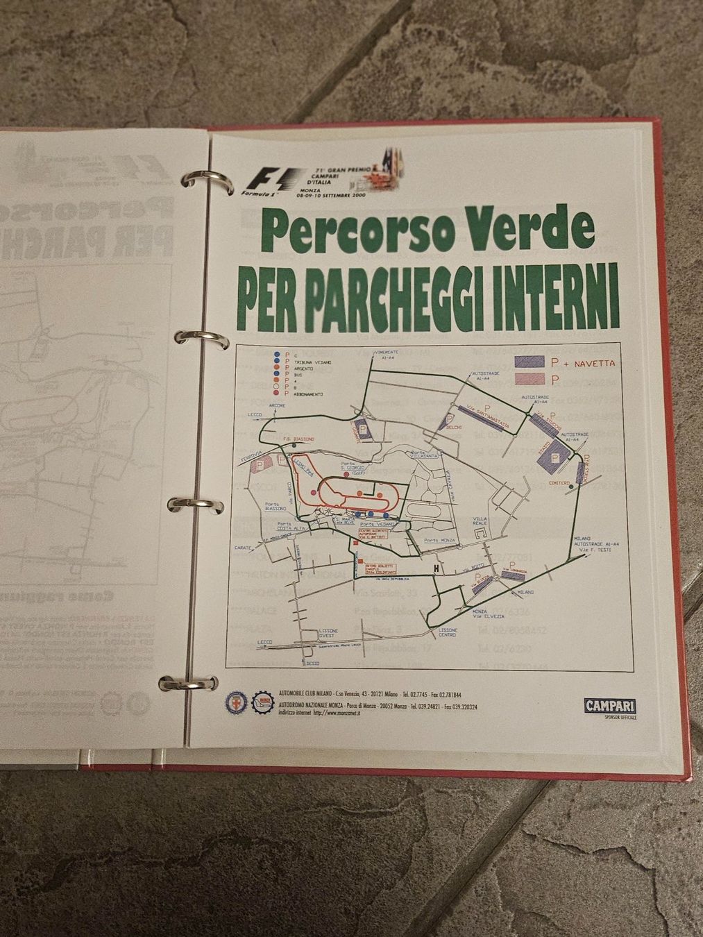 Dokumente: Formula one  - Formel 1 - 71. GP Monza im 2000 – Neu (gemäss Beschreibung) aus Kollbrunn von equipe-bachofner.ch 8