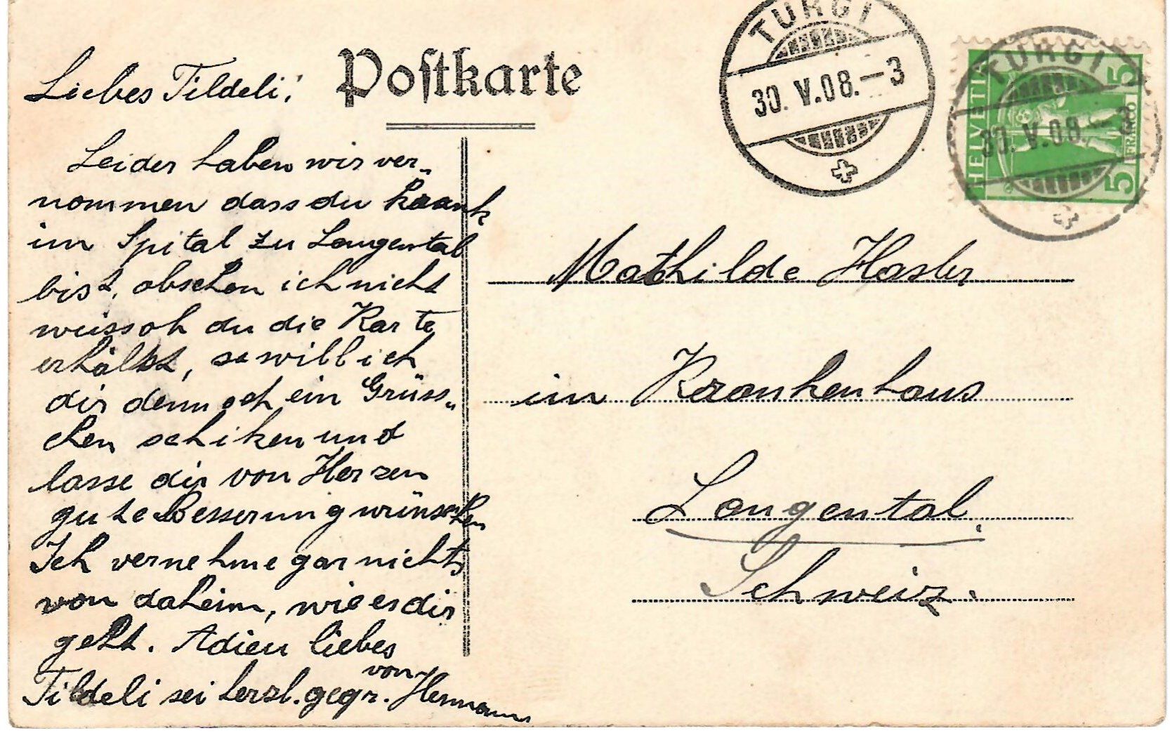 Cartoline postali: Waldshut mit Blick ins Schmitzinger Tal – Usato da Zweisimmen venduto da jakobsweg 1
