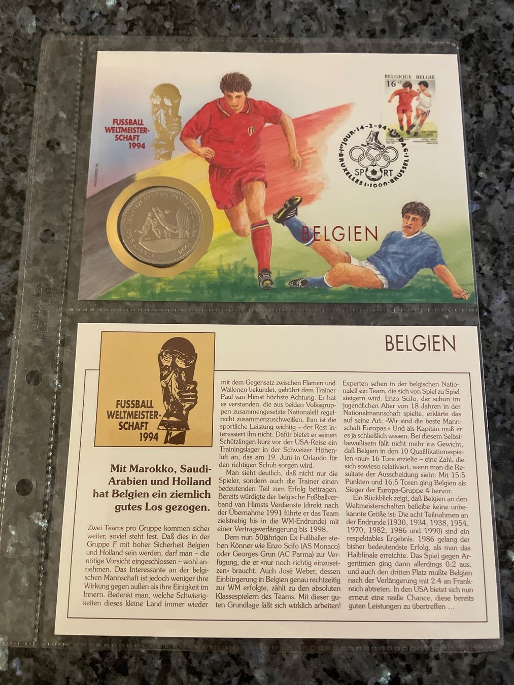 Tutti le monete: Numisbrief WM 1994 USA, Belgien – Nuovo (secondo la descrizione) da Schlossrued venduto da Julio25