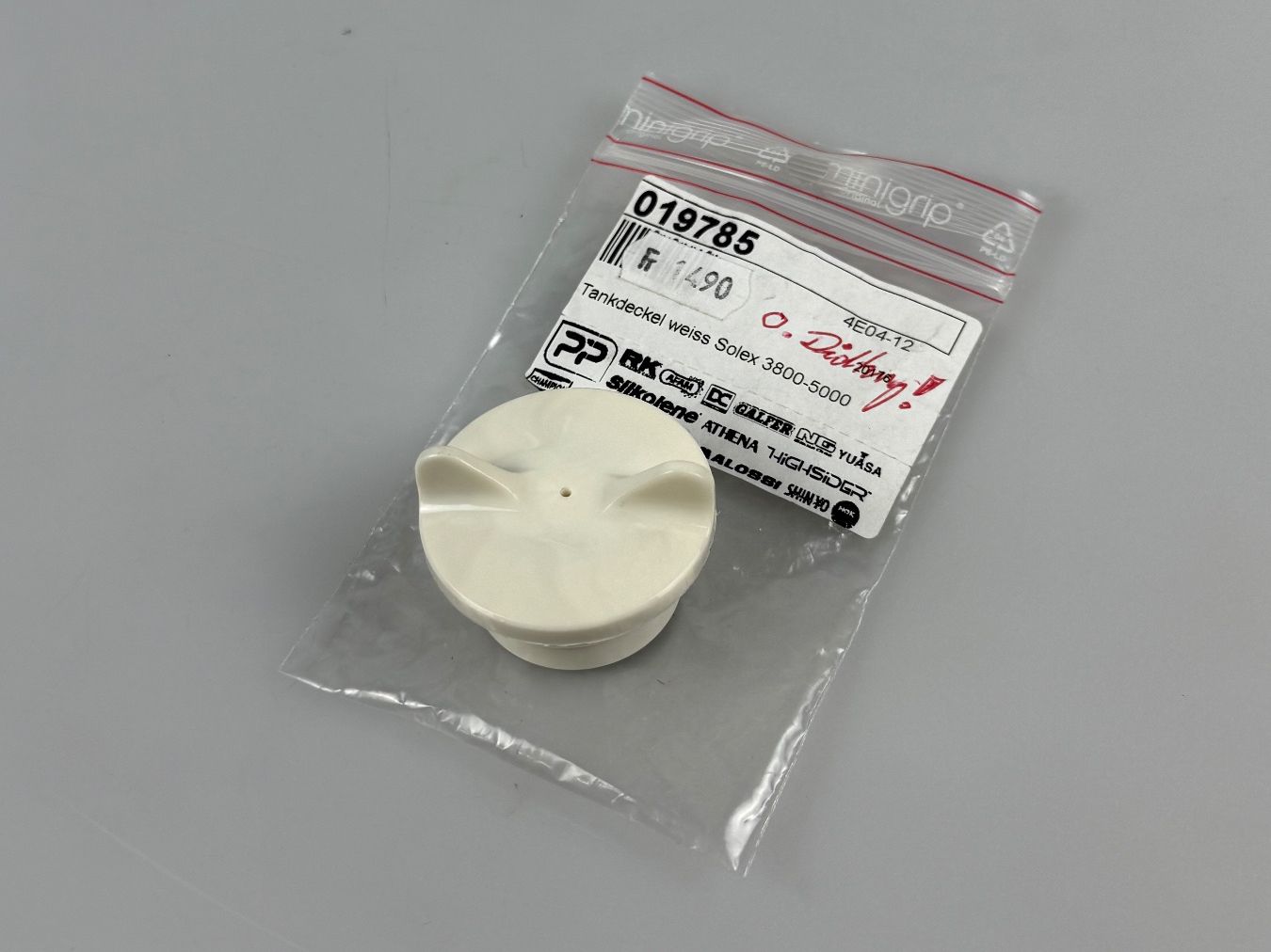 Solex Mofas: Solex Tankdeckel weiss neu – Neu und originalverpackt aus Hallau von mofaplus